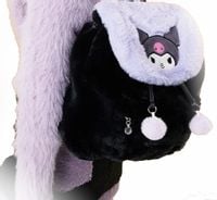 PLECAK KUROMI duży plecak PUSZYSTY ramiączka REGULOWANE CZARNY PLECAK