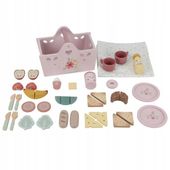 LITTLE DUTCH DREWNIANY ZESTAW PIKNIKOWY DLA DZIECI KOSZYK