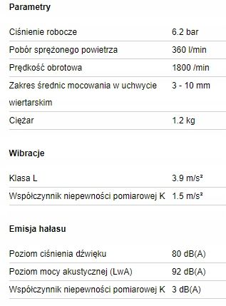 METABO WIERTARKA PNEUMATYCZNA DB 10 na Arena.pl