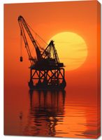 Obraz 70x100cm Sylwetka Przemysłu