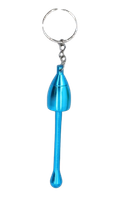 Fajka Metalowa Składana w Formie Breloka Mini do Kluczy Błękitna