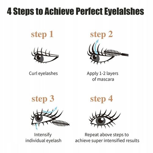 2 W 1 Tusz Do Rzęs 4D Mascara Pogrubiająco Wydłużający Czarny na Arena.pl