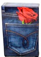 Etui Na Papierosy W Stylu Jeansowym Z Motywem Róży, 20 Szt.