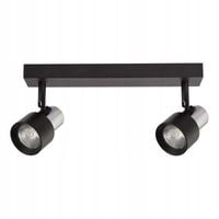Lampa Wisząca Spot CINO Czarny Srebrny 2xGU10 30cm Lampa Sufitowa Do Pokoju