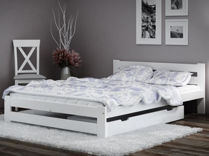 Łóżko A1 białe + materac sprężynowy 120x200 EMD