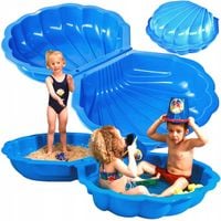 DUŻA PIASKOWNICA BASEN Maxi zamykana muszelka plastikowa z pokrywa XXL 2w1