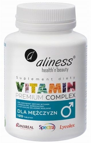 Aliness Premium Vitamin Complex 23 WITAMINY I MINERAŁY DLA MĘŻCZYZN 120t zdjęcie 6