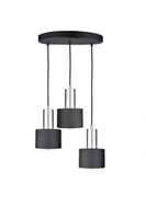 Lampa wisząca 3xE27 LUCE BLACK SILVER