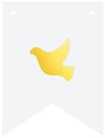 Baner DIY 16 cm - kształt ptak lewy