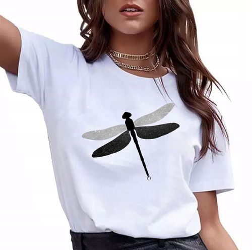 Bluzka koszulka damska z nadrukiem ważka L na Arena.pl