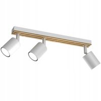 PLAFON LAMPA SUFITOWA SPOT LUMINEX TERRA 9979 BIAŁY / DREWNO