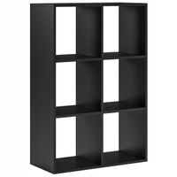 Regał Otwarty Kostka 3x3 Na Książki Półka 104 x 70 x 30 CM Czarny Mat