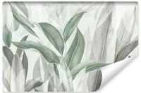 Fototapeta Do Jadalni Pastelowe LIŚCIE Tropikalne Styl Boho 405cm x 270cm