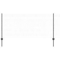 Ogrodzenie z słupkami Szary 1 x 100 m Stal