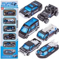 ZESTAW RESORAKÓW POLICJA RADIOWÓZ SAMOCHÓD 6 szt