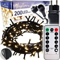 LAMPKI CHOINKOWE 200 LED TIMER STEROWANIE PILOTEM