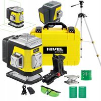 Laser krzyżowy zielony 2x360° Nivel System CL2G + statyw SJJ-M1 EX