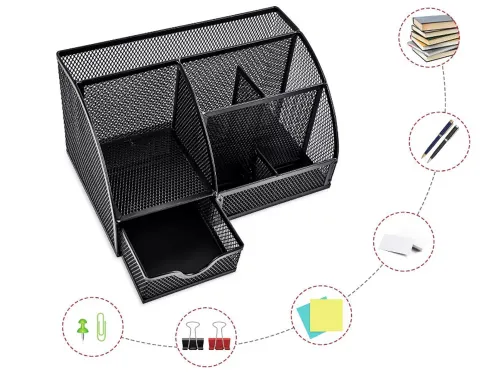 Przybornik organizer na biurko 6 komór szufladka na Arena.pl