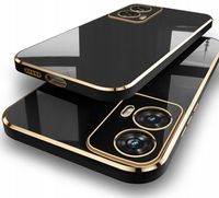 ETUI GLAMOUR GOLD CASE PLATING do MOTOROLA MOTO G85 5G +SZKŁO HARTOWANE