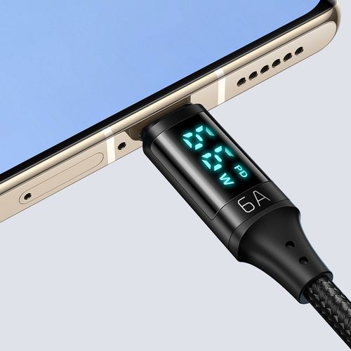 MCDODO KABEL Z WYŚWIETLACZEM USB-C SZYBKIE ŁADOWANIE USB TYP C 5A 66W 1M na Arena.pl