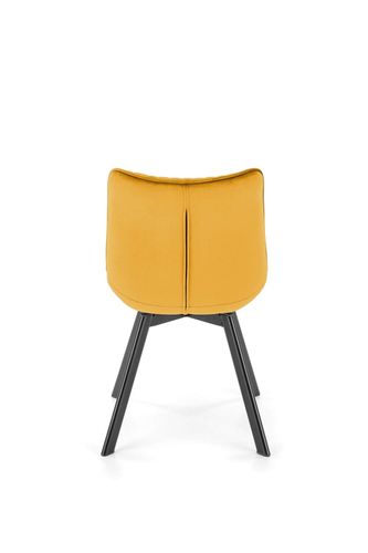 Krzesło obrotowe Veroniq musztardowe przeszycia na Arena.pl