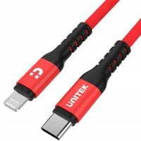 2 x Przewód USB-C - Lightning 1m MFi czerwony Unitek
