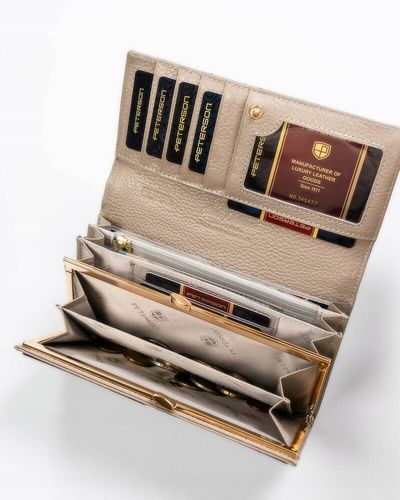 duży portfel damski ze skóry naturalnej - peterson na Arena.pl