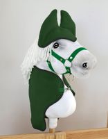 zestaw dla hobby horse a3: derka + nauszniki - zielony