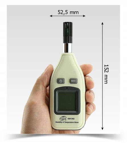 HIGROMETR WILGOTNOŚCIOMIERZ MIERNIK WILGOTNOŚCI I TEMPERATURY POWIETRZA LCD na Arena.pl