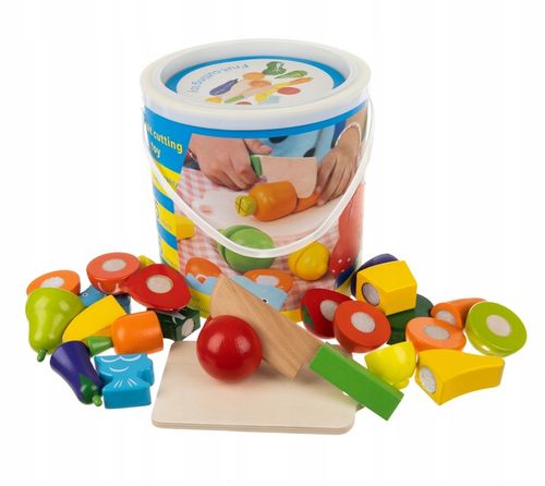 Drewniane Warzywa i Owoce do Krojenia na Rzep Rzepy Zestaw Deska dla Dzieci na Arena.pl
