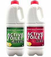 PŁYN KONCENTRAT DO TOALET TURYSTYCZNYCH ACTIVE TOILET 2L GREEN + 2L RED