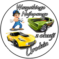 Opłatek na tort Samochód Auto Logo Osobowe Mechanik