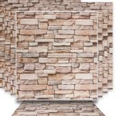 10x PANELE 3D ŚCIENNE SAMOPRZYLEPNE PIANKA XPE CEGŁA BEŻOWA TAPETA 77x70cm