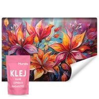 FOTOTAPETA Kolorowe Kwiaty Abstrakcja Styl Retro Do Salonu 315cm x 210cm