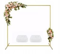 Stelaż STOJAK NA BALONY 2x2m METALOWY ZŁOTY 2M KOMUNIA WESELE ŚCIANKA