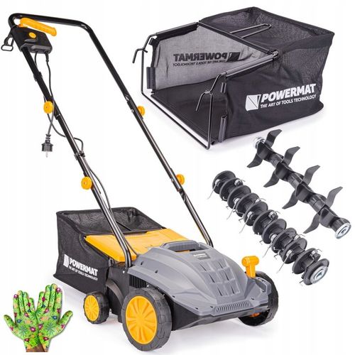 AERATOR WERTYKULATOR ELEKTRYCZNY Z KOSZEM 3w1 2400W AERACJA 32CM POWERMAT na Arena.pl