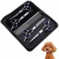 Profesjonalne Nozyczki do Strzyzenia Psow Zestaw Presenty 5w1