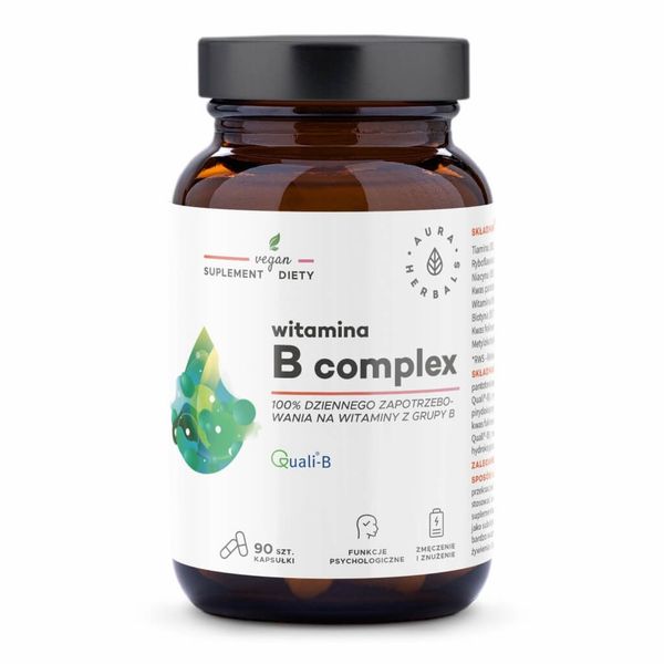 AURA HERBALS Witamina B complex (90 kaps.) zdjęcie 1