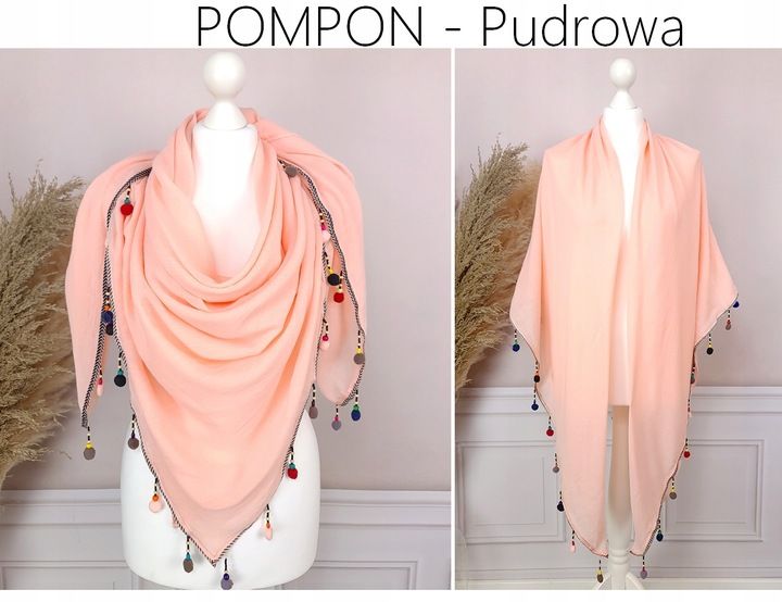 PAREO CHUSTA PLAŻOWA FRĘDZLE narzutka BOHO KOLORY zdjęcie 10