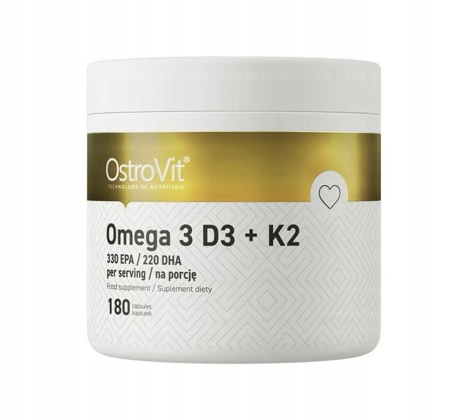 OstroVit Omega 3 D3+K2 180 kapsułek zdjęcie 1