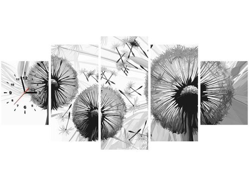 70CM 150CM ZEGAR 5 ELEM DMUCHAWCE SZAROŚCIACH DRUK OBRAZ na Arena.pl