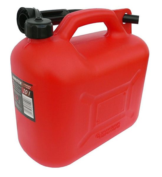 KANISTER 10L PLASTIKOWY - CZERWONY zdjęcie 1