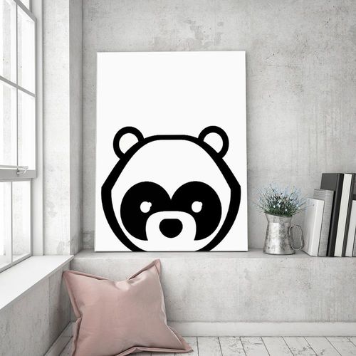 Obraz na płótnie – Canvas, kontrastowa panda 60x90 na Arena.pl