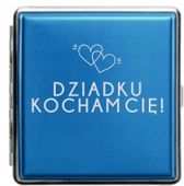 Papierośnica aluminiowa z grawerem PREZENT NA DZIEŃ DZIADKA