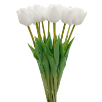 TULIPANY SILIKONOWE 44 cm TULIPAN SILIKONOWY BIAŁY SZTUCZNE KWIATY