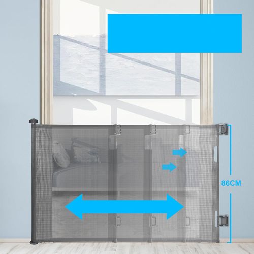 Rozsuwana bramka zabezpieczająca z zamkiem 150cm dla dzieci i psów Wodondog na Arena.pl