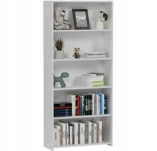 REGAŁ 80CM PÓŁKA SZAFKA KSIĄŻKI SEGREGATORY BIAŁY na Arena.pl