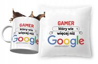 Zestaw Dla Gamera Poduszka + Kubek Na Prezent Z Nadrukiem Ze Zdjęciem