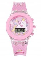 ZEGAREK ELEKTRONICZNY LED BRANSOLETKA DLA DZIEWCZYNKI JEDNOROŻEC