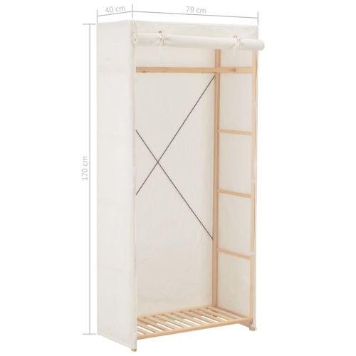 Szafa, Biała, 79 X 40 X 170 Cm, Materiałowa na Arena.pl